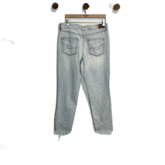 NWOT American Eagle Womens Skinny Jeans 12 Long 100% Cotton Raw Hem Distressed - Picture 9 of 16